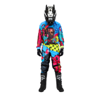 Grom Штаны кроссовые Fatbear LimeBlue в Новосибирске