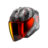 Shark Шлем Skwal I3 Jet Hellcat Mat Black/Chrome/Red в Новосибирске