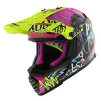 LS2 Шлем MX437 Fast II Mini Gorilla Purple-06 в Новосибирске