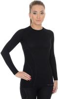 Brubeck Футболка женская Active Wool Черный в Новосибирске