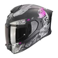 Scorpion Exo Мотошлем Exo-530 Air Hadji Черный/Серый/Розовый в Новосибирске
