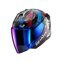 Shark Шлем Skwal I3 Jet Hellcat Black/Chrome/Blue в Новосибирске