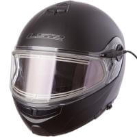 LS2 Мотошлем снегоходный FF325 Strobe Electric Snow Solid Черный Матовый в Новосибирске