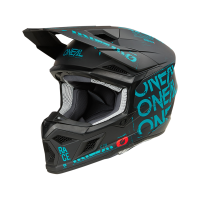 Oneal Шлем кроссовый 3Series Static черный/бирюзовый в Новосибирске