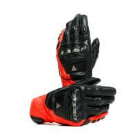 Dainese Перчатки кожаные 4-Stroke 2 Black/Fluo-Red в Новосибирске