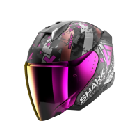 Shark Шлем Skwal I3 Jet Hellcat Mat Black/Chrome/Violet в Новосибирске