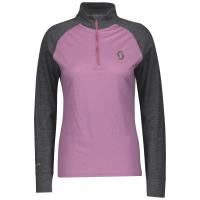 Scott Термокофта женская  Zip Defined Merino dark grey melange/cassis pink в Новосибирске