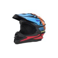 Desment Шлем кроссовый Raptor Black-Blue-Orange graphic в Новосибирске