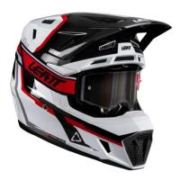 Leatt Шлем кроссовый  7.5 V26 White-Red + очки Velocity 4.5 в Новосибирске