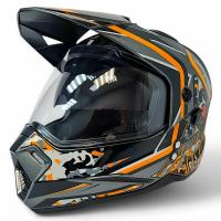 AIM Шлем кросс/эндуро JK802S Orange/Grey/Black в Новосибирске