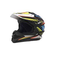 Desment Шлем кроссовый Raptor White-Yellow-Blue graphic в Новосибирске