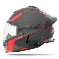 509 Шлем Delta V Carbon Commander с подогревом Racing Red в Новосибирске