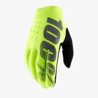 100% Мотоперчатки текстильные подростковые Brisker Youth Glove Fluo Yellow в Новосибирске