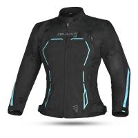 Dimox Мотокуртка текстиль Margo Women Black/Turquoise в Новосибирске