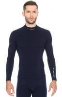 Brubeck Футболка мужская дл.рукав Wool Merino 78% Темно-Синий в Новосибирске