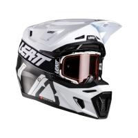 Leatt Мотошлем 9.5 Carbon-White + очки Velocity 6.5 V26 в Новосибирске