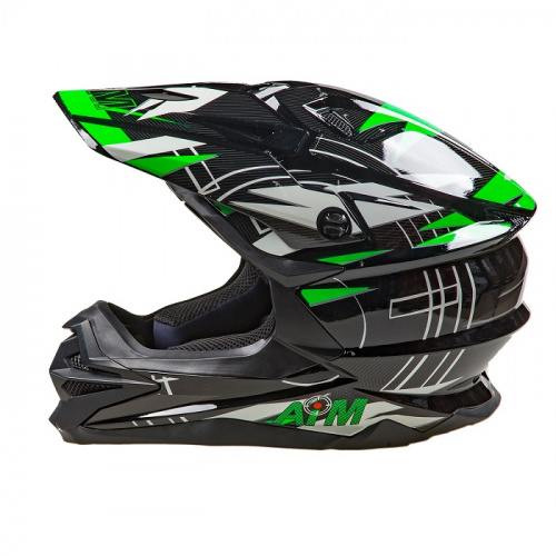 AiM Шлем кроссовый JK803S Green/Black в Новосибирске