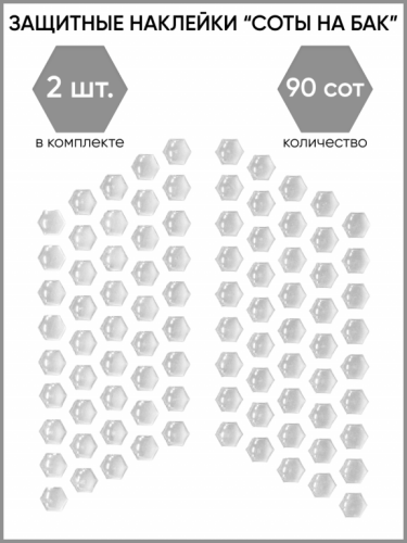 Motolike Наклейки на бак Соты Прозрачные в Новосибирске