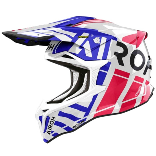 Airoh Мотошлем Strycker Brave Blue/Red Gloss в Новосибирске