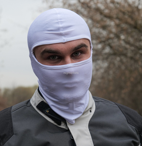 MotoLike Подшлемник Хлопок/Эластан Белый в Новосибирске