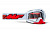 100% Маска кросс FMF Powerbomb Rocket White - прозрачная линза в Новосибирске
