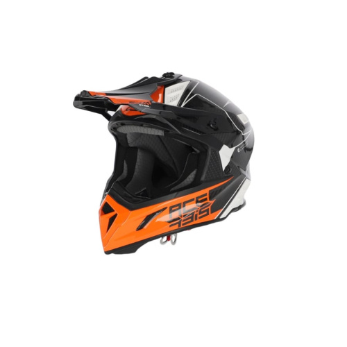 Acerbis Шлем Steel Carbon White/Orange в Новосибирске