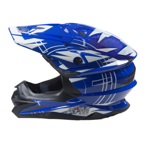 AiM Шлем кроссовый JK803S Blue/White в Новосибирске