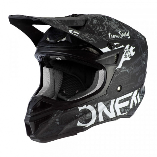 Oneal Шлем кроссовый 5Series Polyacrylite Черный/Белый в Новосибирске